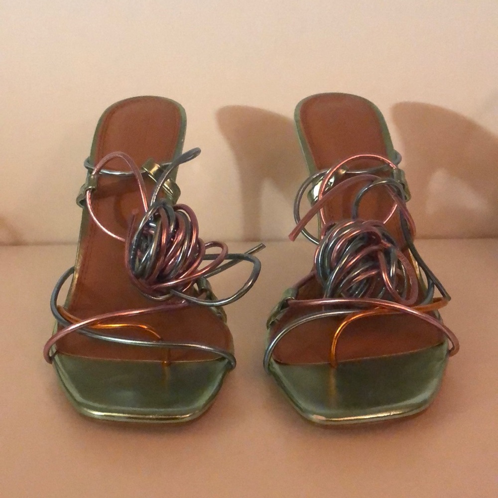 ASOS Multicolor Lace Up Heeled Sandal
